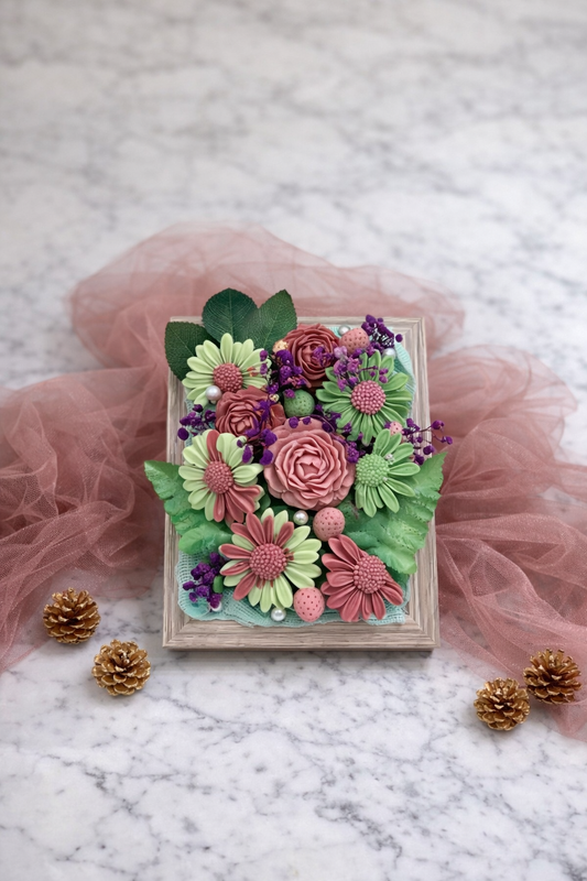 Floral Harmony Candle Frame